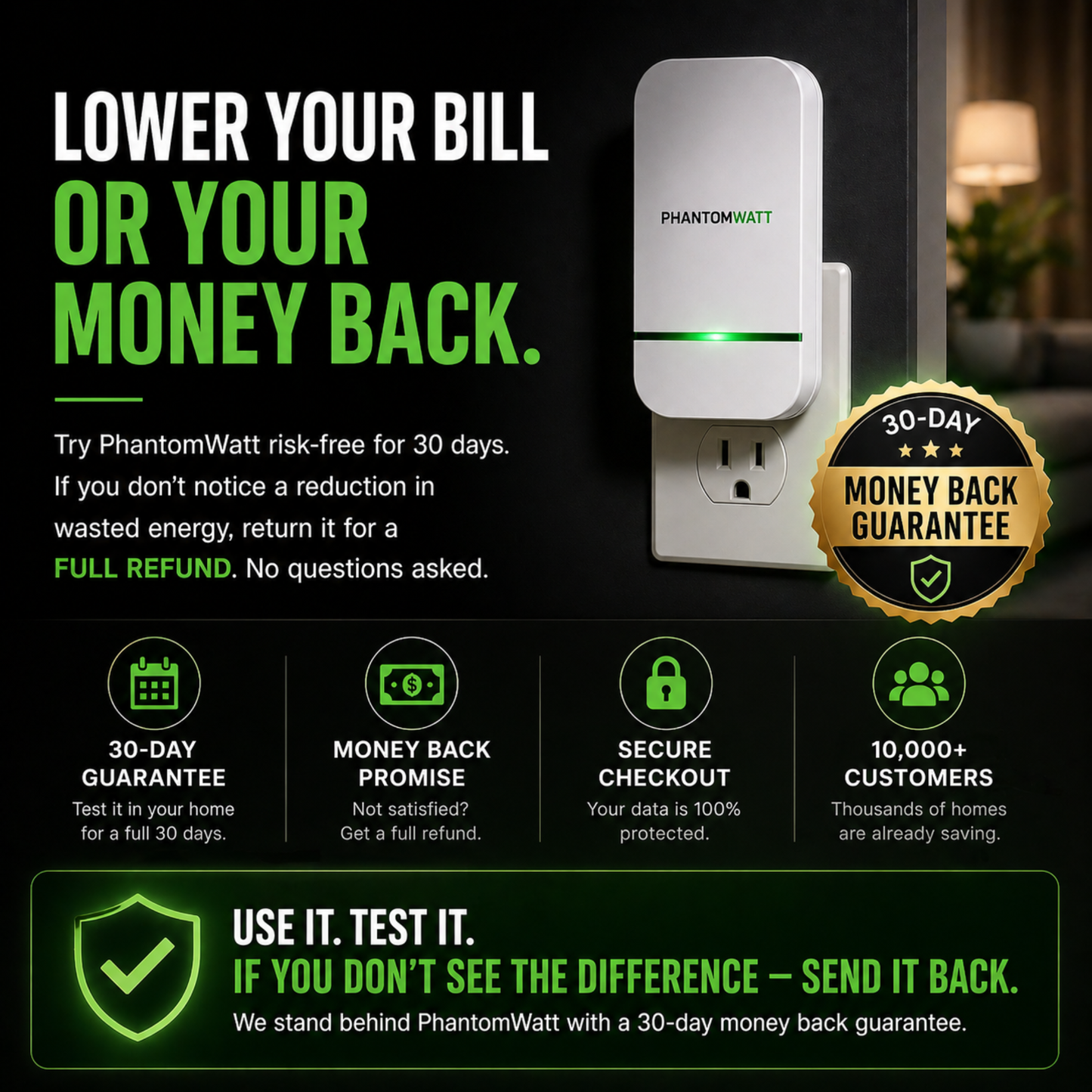 PhantomWatt - 30-Day Money Back Guarantee